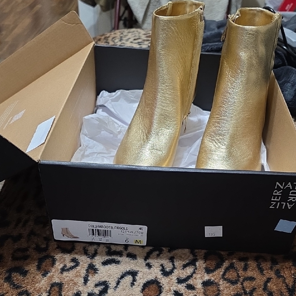 Naturalizer Gold Heeled Boots